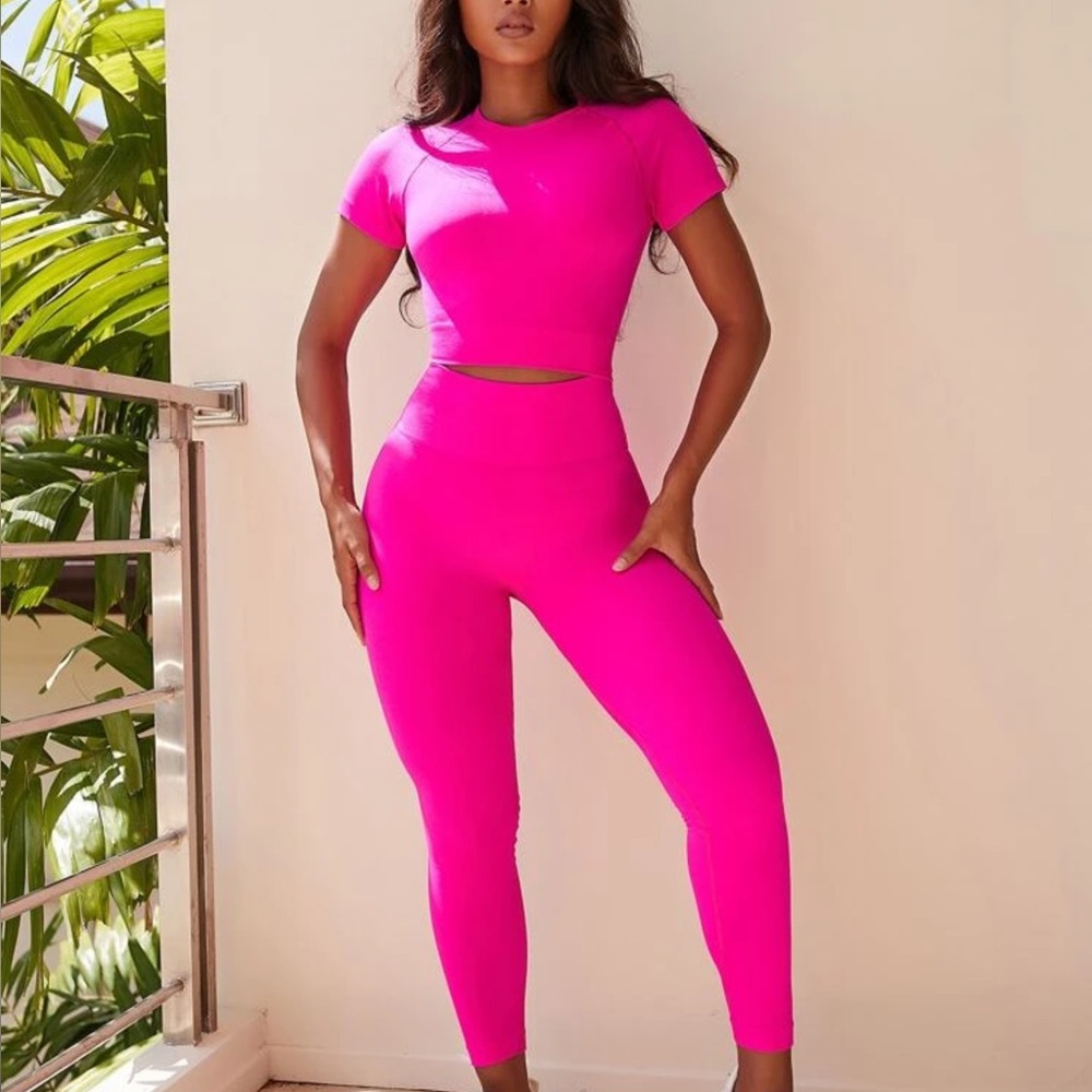 Women's Pink workout two piece set